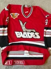 1994-95 KANSAS CITY BLADES IHL GAME WORN USED HOCKEY JERSEY Craievich 56 Red
