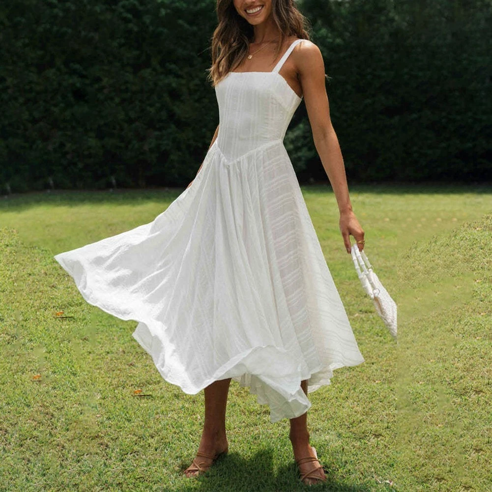 Vestito lungo cheap bianco da spiaggia