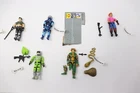 Lot of 5x 1986 GI JOE Action Figures Weapons Accessories File Card Vintage