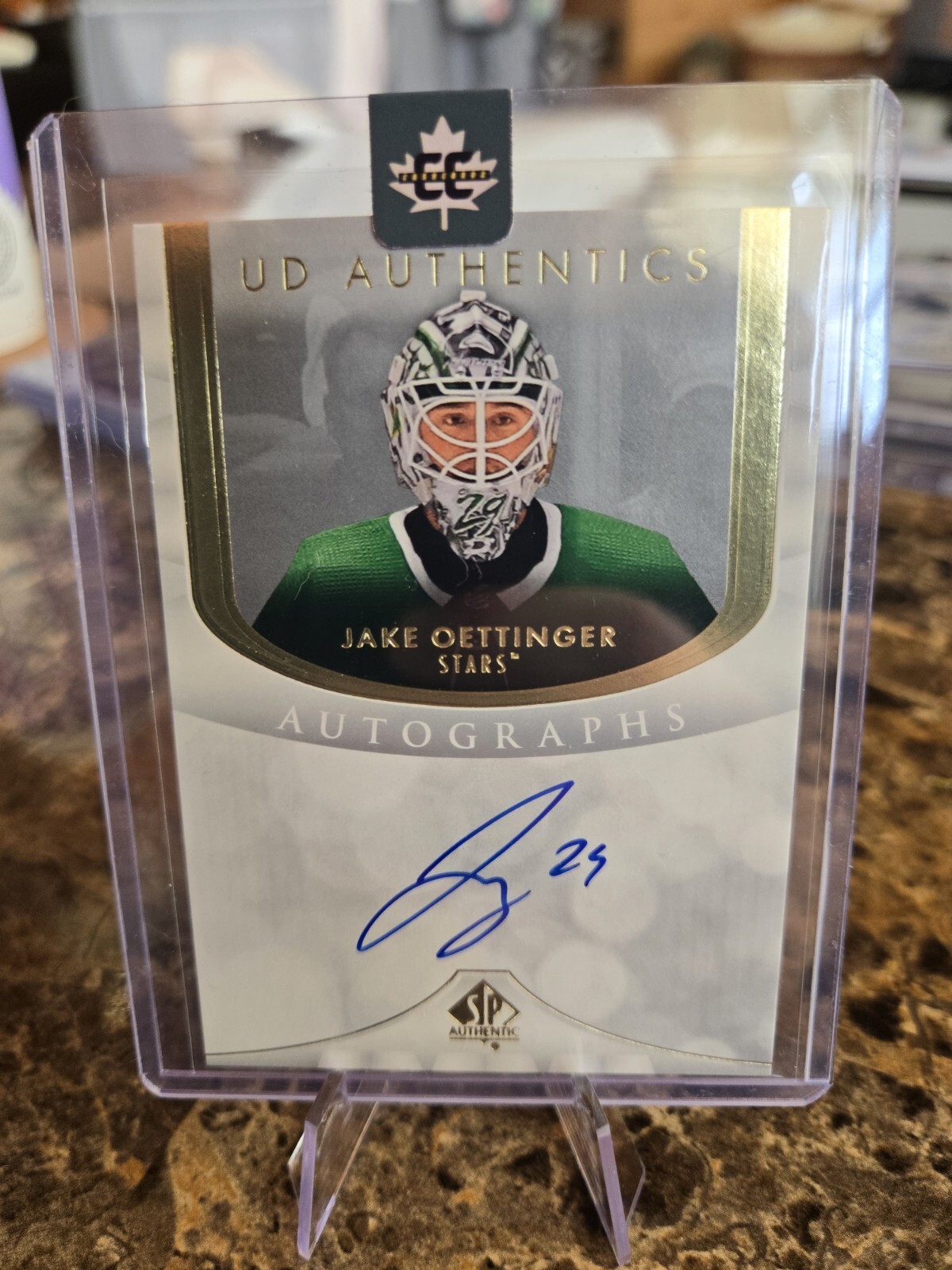 2023-24 SP Authentic Jake Oettinger UD Authentics Auto SP Dallas Stars