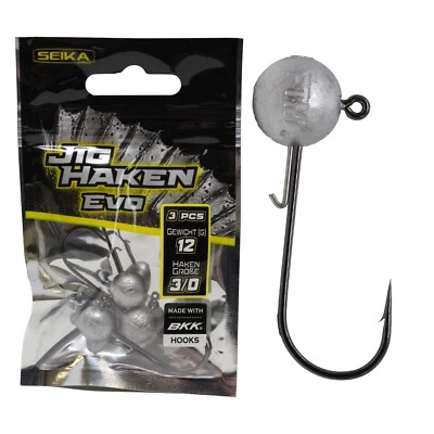 FTM Seika Pro Jighaken EVO Jigkopf BKK Haken Gummifisch 3-15g 1-3/0 Hooks Jig