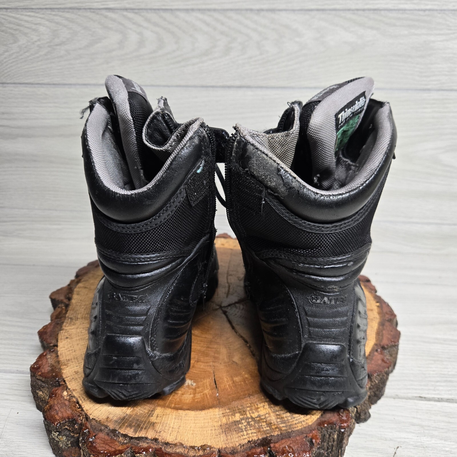 Bates  Side Zip Solid Black Tactical Boots Thinsu… - image 4