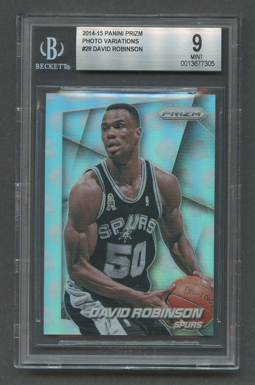 2014-15 Panini Prizm Silver DAVID ROBINSON #28 BGS 9 MINT Low Pop