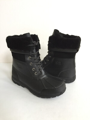UGG KIDS YOUTH BUTTE BLACK WATERPROOF Boot US EU 34 UK NEW 