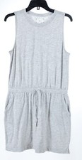 Loft Lou & Grey Women’s Dress Medium Gray A Line Knit Elastic Waist Sleeveless