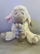 Ganz Serenity Lamb Crib Cross Blue 11  Plush Stuffed Animal Baby God Bless NWT
