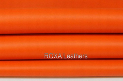 NEW Orange Lambskin Leather Skins Sheep Lamb Nappa 6 Sqft 100% Real Leather Skin - Afbeelding 1 van 7