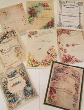 Vintage Style Victorian 8 Labels Marriage Certificate/Matrimony Certificate