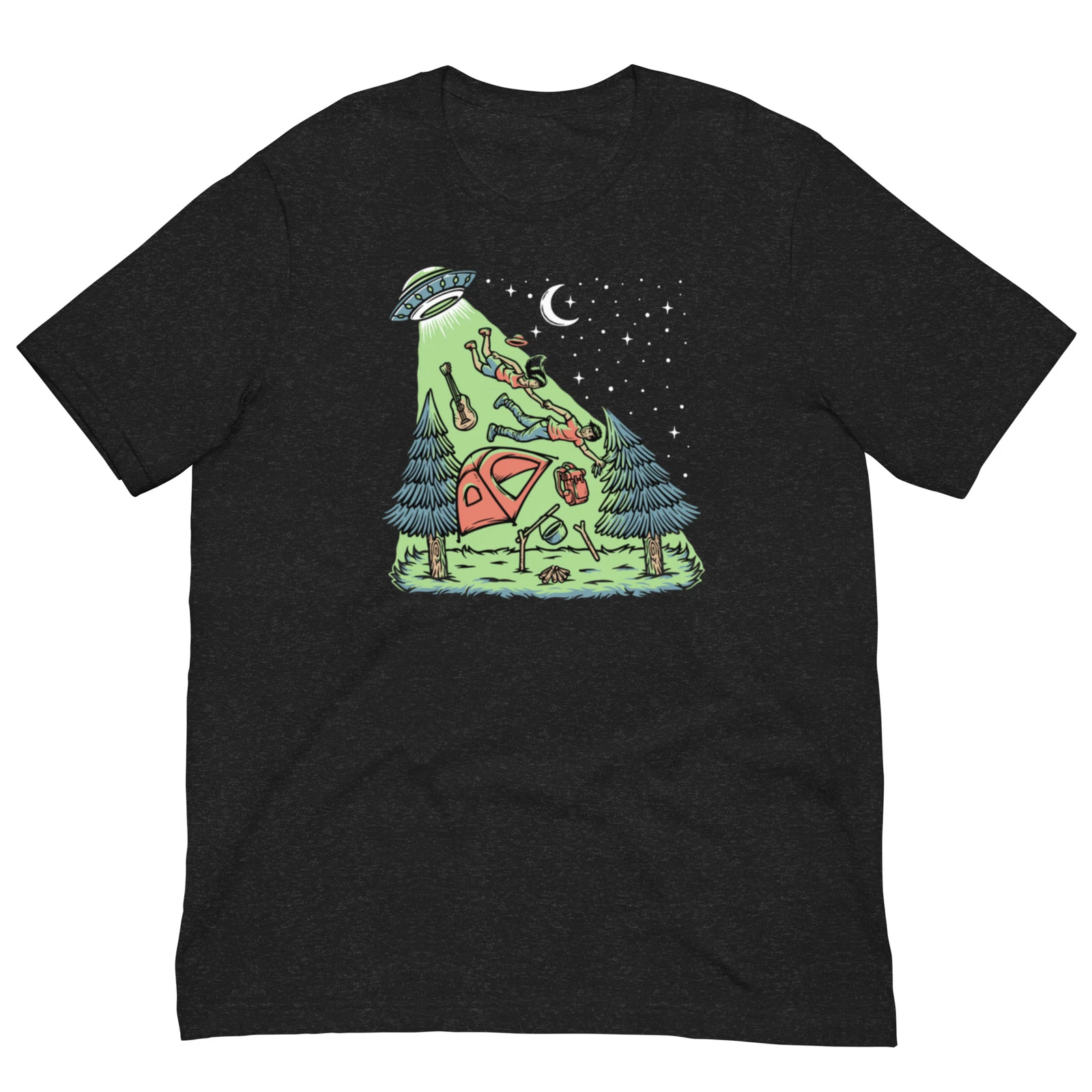 Camping Aliens Funny Unisex t-shirt