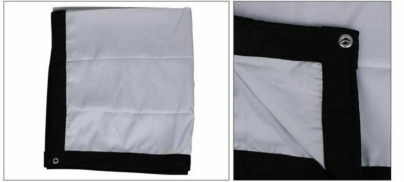 200-300 Inches Wall Mount Outdoor Movie Projector Projection Screen Curtain Film - Image 4 of 4