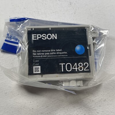 Epson Genuine T0482 Cyan Ink for R200 R220 R300 R320 R340 RX500 RX600 ...