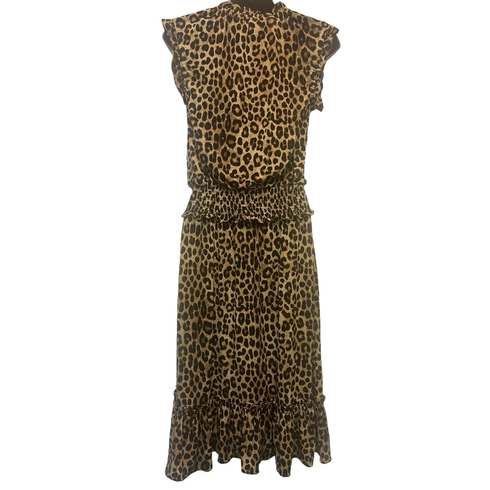 Abito leopardato con stampa animale Michael Kors (taglia small) nuovo con etichette