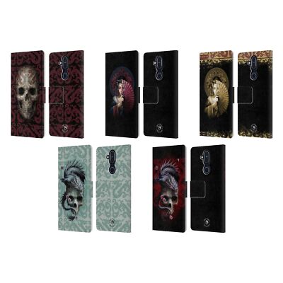 OFFICIAL ANNE STOKES ORIENTAL SKULL LEATHER BOOK WALLET CASE FOR NOKIA PHONES