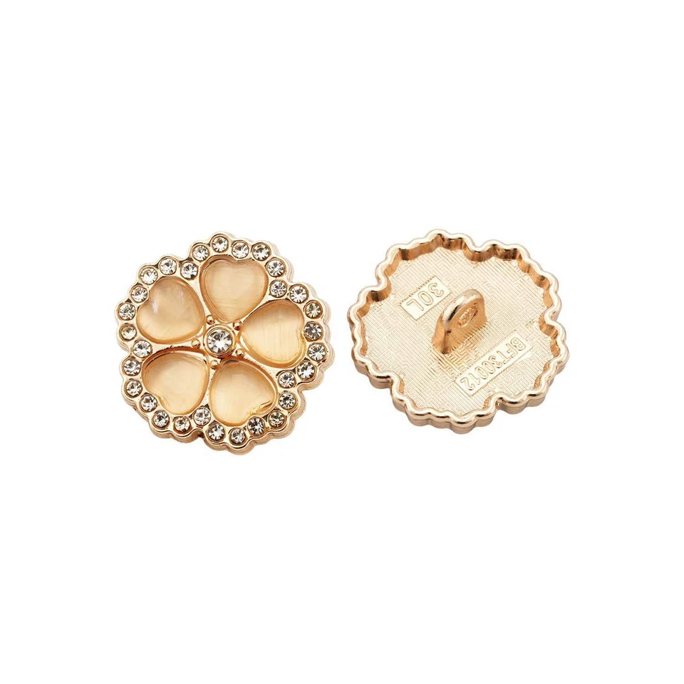 5pcs Flower Shape Metal Buttons Vintage Style for Clothing Sewing Crafts 18-25mm - Image 4 of 4