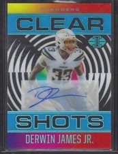 DERWIN JAMES 2021 PANINI ILLUSIONS BLUE ACETATE CLEAR SHOTS AUTO #D 34/35