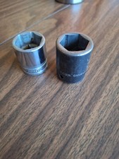 Two Snap-on 12 Drive Sockets One Inch Plus 1516 Two Snap-on 12 Drive Sockets One Inch Plus 1516