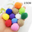 thumbnail 13  - 100PCS Bulk Pure Color Soft Pompom Ball Fluffy Pom Poms Keychain Craft Art Decor