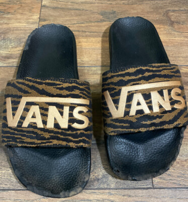 Womens Vans Slides Slip On Brown 