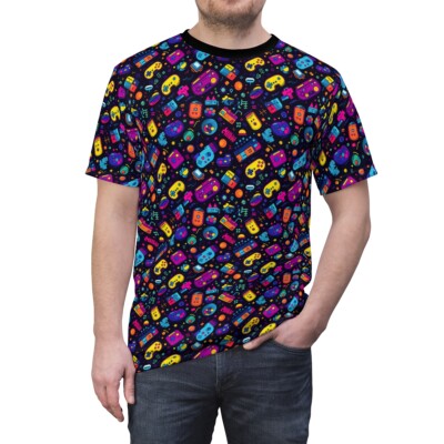 Unisex 90's gaming pattern tee
