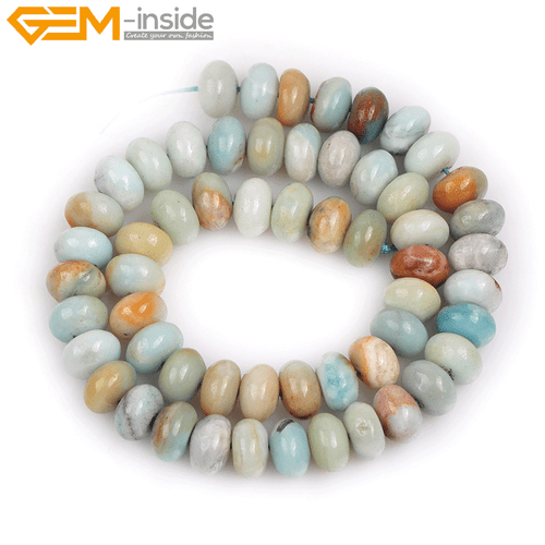 Rondelle Natürlicher Amazonit Stein Zwischenring Schmuck Herstellung Perlen 15 Zoll Größe Auswahl - Bild 17 von 31