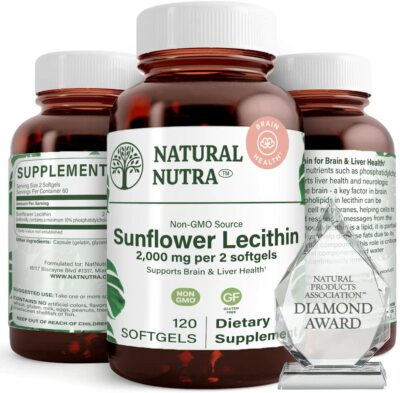 Lecitina de Girasol 2000 mg | Apoyar la función cerebral y la salud del hígado