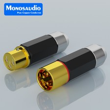 Pair HiFi XLR MAle Gold Plated Plug Audio Signal Cable Jack Connectors Adapters