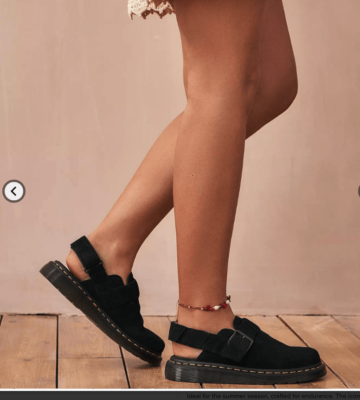 Dr. Martens JORGE II Black SUEDE SLINGBACK MULES MSRP$170 Wellmade