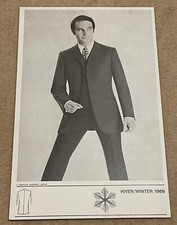 VINTAGE MENS FASHION SHOP DISPLAY ADVERTISING PHOTO  PICTURE 1969 PRINT SUIT
