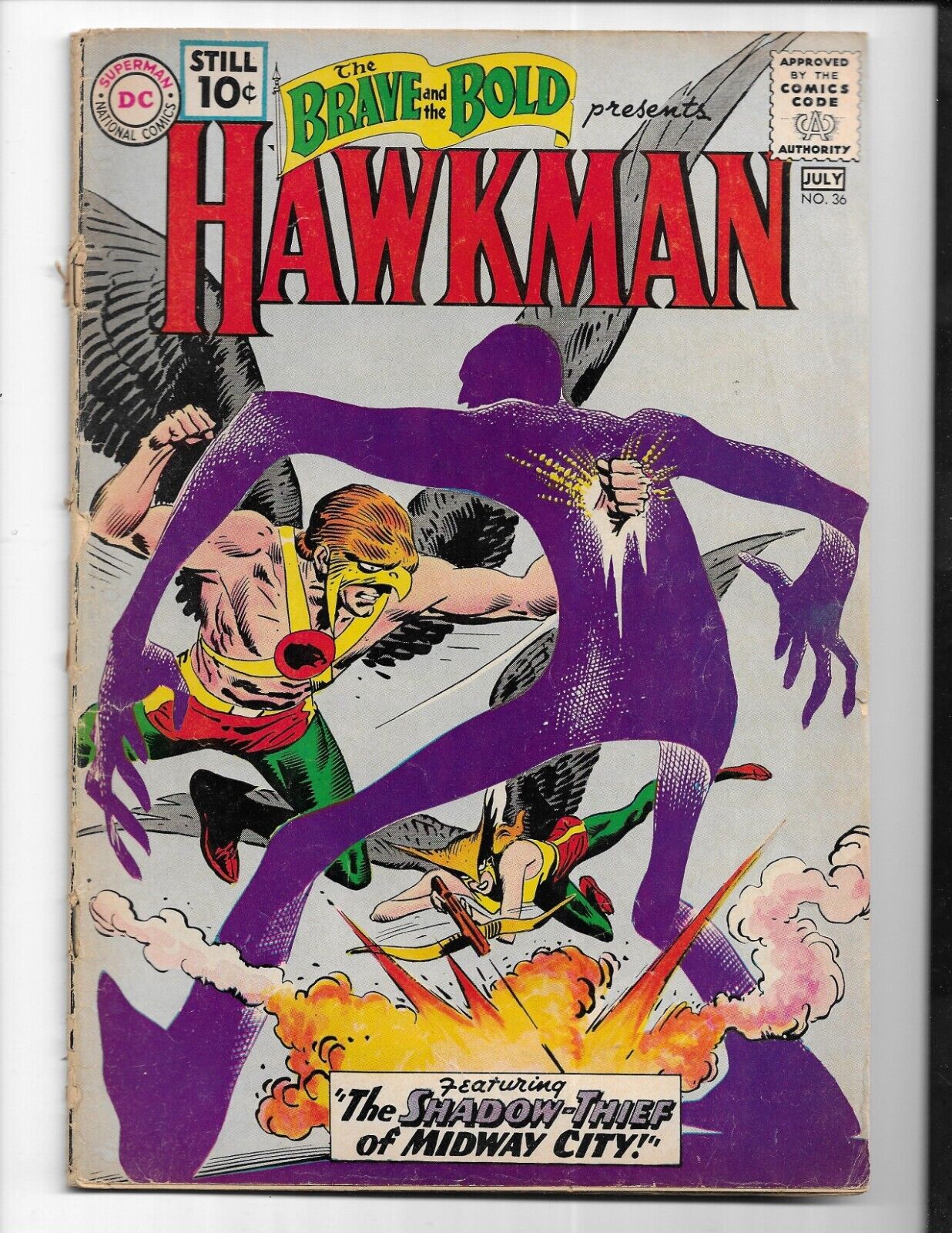 BRAVE AND THE BOLD 36 - G+ 2.5 - 3RD APPEARANCE OF HAWKMAN (1961)