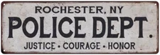 ROCHESTER, NY POLICE DEPT. Home Decor Metal Sign Gift 106180012095
