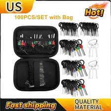 100PCS Terminal Pin Removal Tool Kits Extractor Ejector Wire Connector Fit Auto