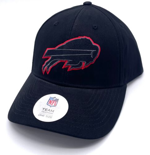 BUFFALO BILLS BLACK HAT MVP AUTHENTIC NFL FOOTBALL TEAM ADJUSTABLE CAP NEW - Afbeelding 1 van 3