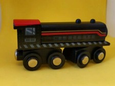 2014 Black Wood Train Engin Maison Joseph Battat Toy Magnet Connect.Bn7/O4