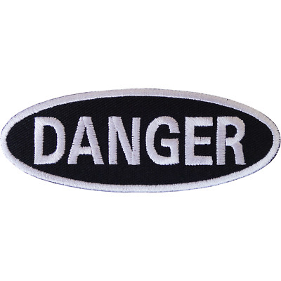 T-Shirt Danger Patch Eisen Nähen Jeans Jacke Kappe Mütze Tasche Schild bestickt Abzeichen