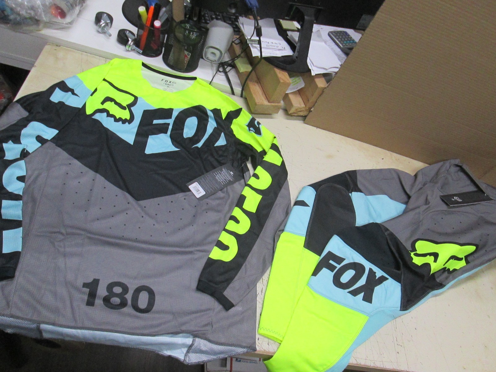 FOX MOTOCROSS MOUNTAIN-BIKE BMX ATV MX PANTS + JERSEY SET - 