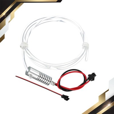 3mm 1m PMMA Side Glow Fiber Optic Cable Kit with Aluminum Illuminator 12V 1.5W