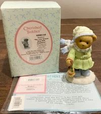 Cherished Teddies RosaLee “May Your Season Ring With Happiness” Figurine NIB