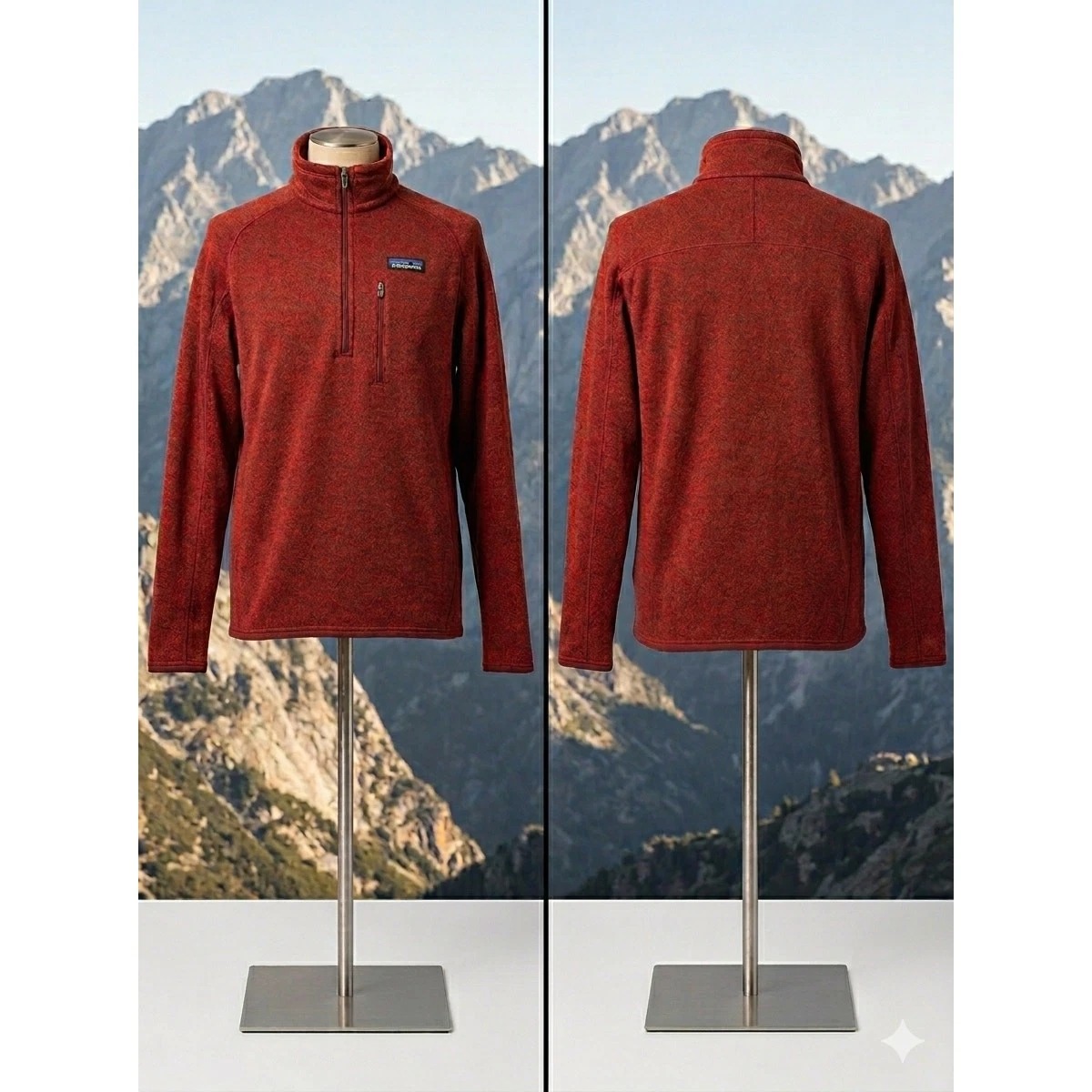 Patagonia Better Sweater 1/4 Zip Fleece Pullover Mens M Red
