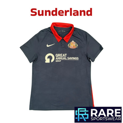 SUNDERLAND 2020-21 AUSWÄRTS FUSSBALLTRIKOT DAMEN GRÖSSE 16 (GUT) Nike BV6725-414