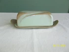 Frankoma 4K Butter Dish Prairie Green Glaze Vintage Plainsman Pottery USA