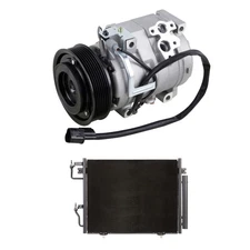 For Mitsubishi Montero 2001-2006 AC Compressor w/ A/C Condenser & Drier CSW