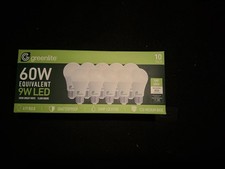 Greenlite 10 Pack 60W Equivalent 9W LED A19 Bulbs E26 Medium Base Bright White