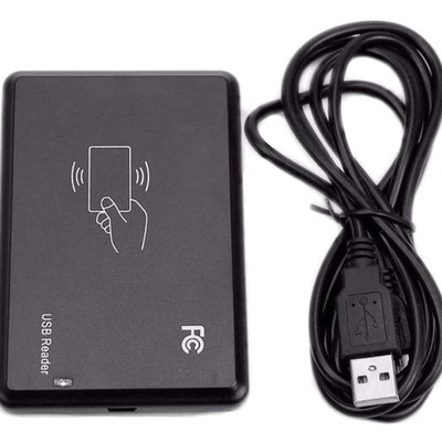 EM4100 USB RFID Kartenleser kontaktlos 125 kHz Kompakt Plug Beim Lesen