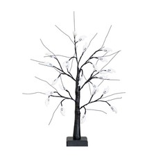 2-ft Pre-Lit Artificial Halloween Ghost Twig Tree with 24 Purple LED Lights