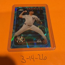 2024 Topps Chrome Update Aqua & Blue Lava Lamp Luis Gil Yankees /175 #USC160