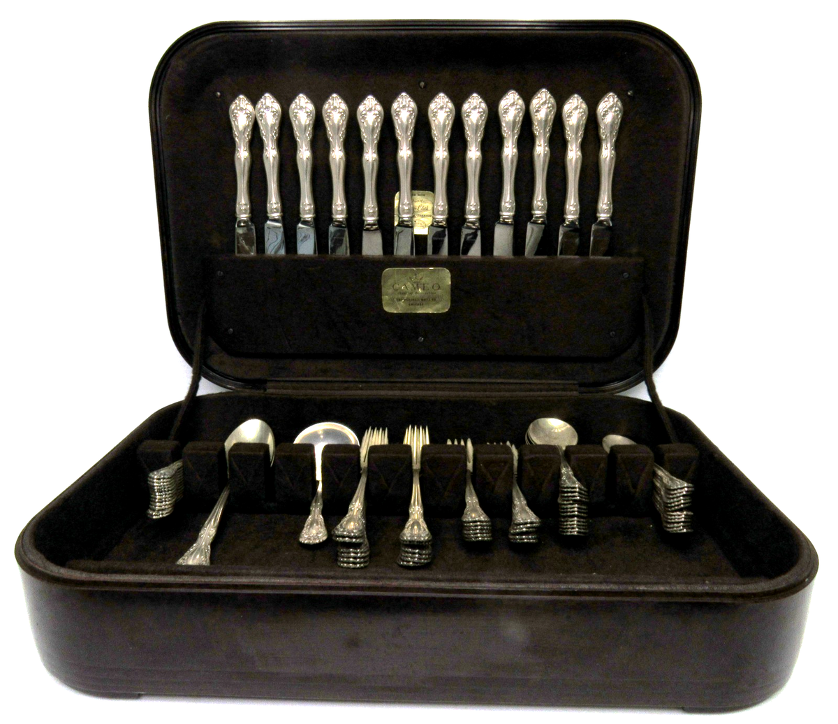 Alvin CHATEAU ROSE Sterling Silver Flatware Set 76pcs, Service for