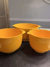 ROSTI Nesting Mixing Yellow Bowls 4L, 2L, 1.5L Made in Denmark MCM Retro Vintage