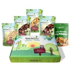 Organic Dried Nuts&Fruits in a Gift Box - Non-GMO, Raw, Vegan - by Food To Live