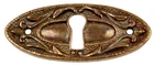 Escutcheon Antique Style Furniture Hardware Key Trim Metal Patina