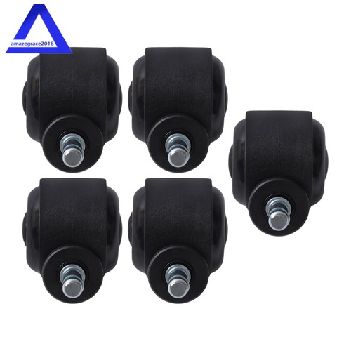 5Pack Office Chair Caster Wheels, Universal Chair Wheels Support 2200lbs Black - Picture 4 of 12